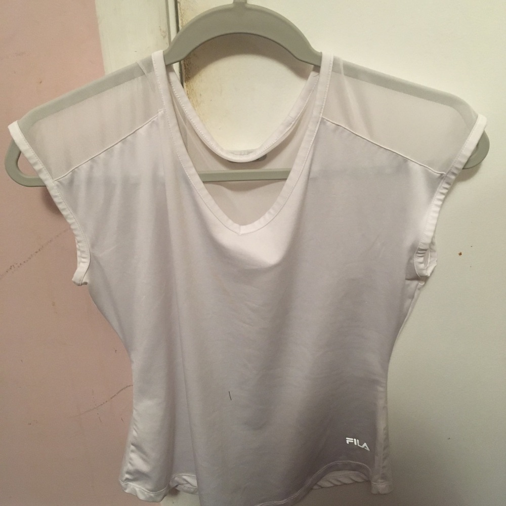 Fila Sheer White Tennis Shirt